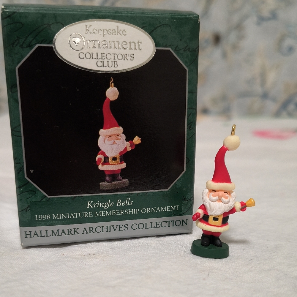 Vintage 1998 Hallmark Miniature Santa Ornament